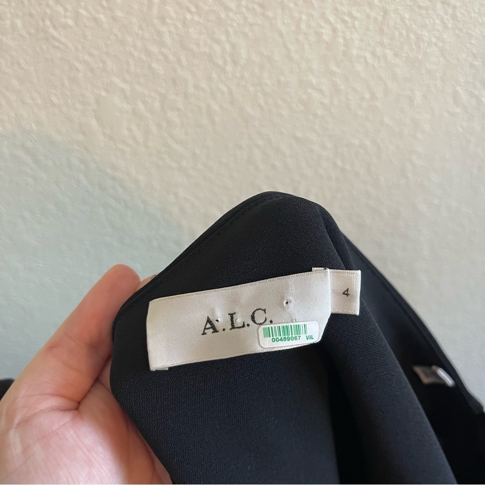 A.L.C. Walden Jumpsuit One Sleeve in Black Asymmetric Women’s Size 4 - Picture 8 of 10
